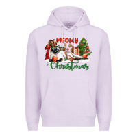 Lilac siamese cat meowy christmas Premium Hoodie - LillyAllenDesigns