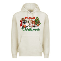 Oatmeal Heather siamese cat meowy christmas Premium Hoodie - LillyAllenDesigns
