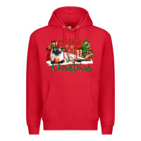Red siamese cat meowy christmas Premium Hoodie - LillyAllenDesigns