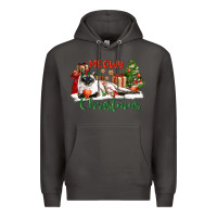 Smoke siamese cat meowy christmas Premium Hoodie - LillyAllenDesigns