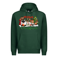 Sports Green siamese cat meowy christmas Premium Hoodie - LillyAllenDesigns
