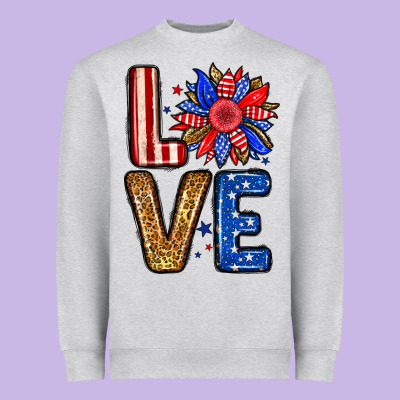 Love Sunflower Heavyweight Sweatshirt Designed By Neo Western