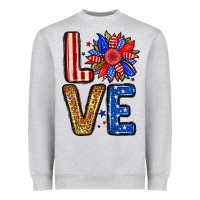 Heather Grey Love sunflower Heavyweight Sweatshirt - Neo Western