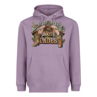 Lavender whose bed have your boots under cowboy western Heavyweight Hoodie - NancyCooperArtShop