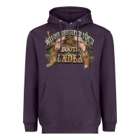Plum whose bed have your boots under cowboy western Heavyweight Hoodie - NancyCooperArtShop