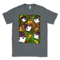 Charcoal Heather Halloween ghost Classic Tee - Artiststas
