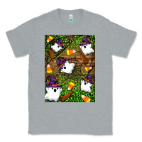 Heather Grey Halloween ghost Classic Tee - Artiststas