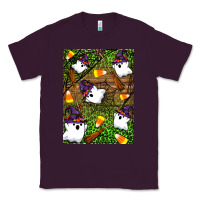 Plum Halloween ghost Classic Tee - Artiststas