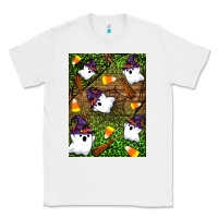 White Halloween ghost Classic Tee - Artiststas