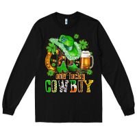 Black one lucky  cowboy with hat and boots Long Sleeve Tee - AdoDesignShop