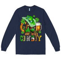 Navy one lucky  cowboy with hat and boots Long Sleeve Tee - AdoDesignShop