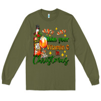 Army Green take your vitamin c in christmas Long Sleeve Tee - AdoDesignShop