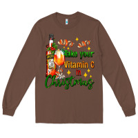 Chestnut take your vitamin c in christmas Long Sleeve Tee - AdoDesignShop
