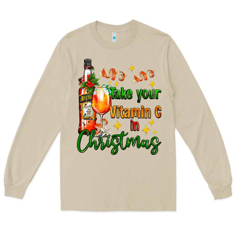 Take Your Vitamin C In Christmas Long Sleeve Tee by AdoDesignShop | Teevron
