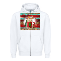 White Christmas coffee Zipper Hoodie - Jasminsmagicworld