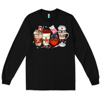 Black Nurse Coffee Cups Long Sleeve Tee - Artiststas