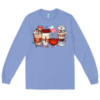 Colony Blue Nurse Coffee Cups Long Sleeve Tee - Artiststas