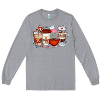 Heather Grey Nurse Coffee Cups Long Sleeve Tee - Artiststas