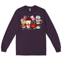 Plum Nurse Coffee Cups Long Sleeve Tee - Artiststas