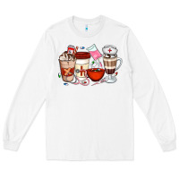 White Nurse Coffee Cups Long Sleeve Tee - Artiststas