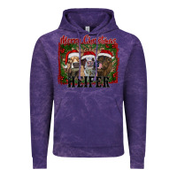 Cloud Purple merry christmas heifer Vintage Hoodie - RanaPortraitStore