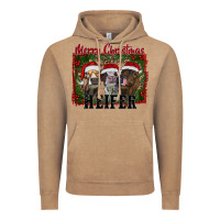 Vintage Coffee merry christmas heifer Vintage Hoodie - RanaPortraitStore