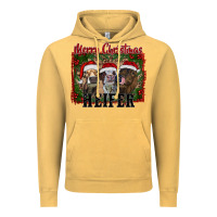 Vintage Mustard merry christmas heifer Vintage Hoodie - RanaPortraitStore