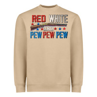 Mushroom Red white and pew pew pew Heavyweight Sweatshirt - CowGirlArtShop