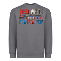 Storm Red white and pew pew pew Heavyweight Sweatshirt - CowGirlArtShop