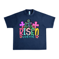 Navy Easter Day He is risen indeed Urban Heavy Tee - OliviaCreatesArt