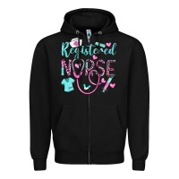 Black registered nurse rn Zipper Hoodie - BarkalooDesign