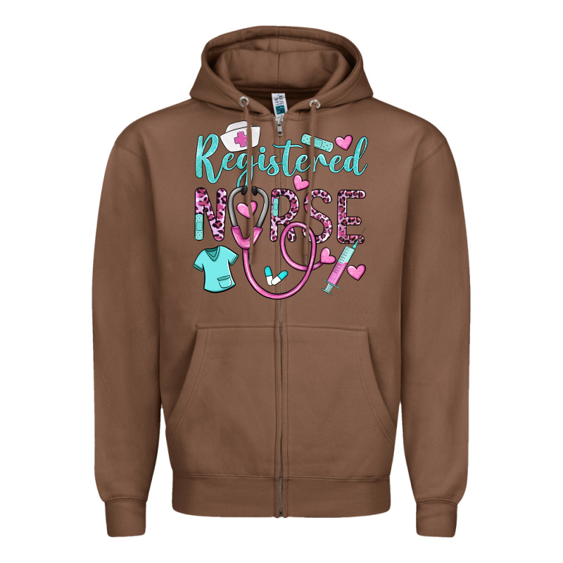 Registered Nurse Rn Zipper Hoodie by BarkalooDesign | Teevron