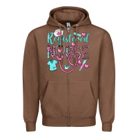 Chestnut registered nurse rn Zipper Hoodie - BarkalooDesign