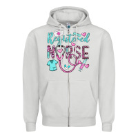 Dove Grey registered nurse rn Zipper Hoodie - BarkalooDesign