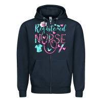 Navy registered nurse rn Zipper Hoodie - BarkalooDesign