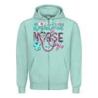 Seafoam registered nurse rn Zipper Hoodie - BarkalooDesign
