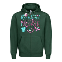 Sports Green registered nurse rn Zipper Hoodie - BarkalooDesign