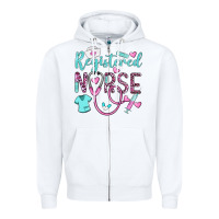 White registered nurse rn Zipper Hoodie - BarkalooDesign
