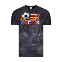 Cloud Black western american flag soccer Vintage Tee - HRA Design Shop