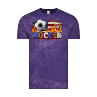 Cloud Purple western american flag soccer Vintage Tee - HRA Design Shop