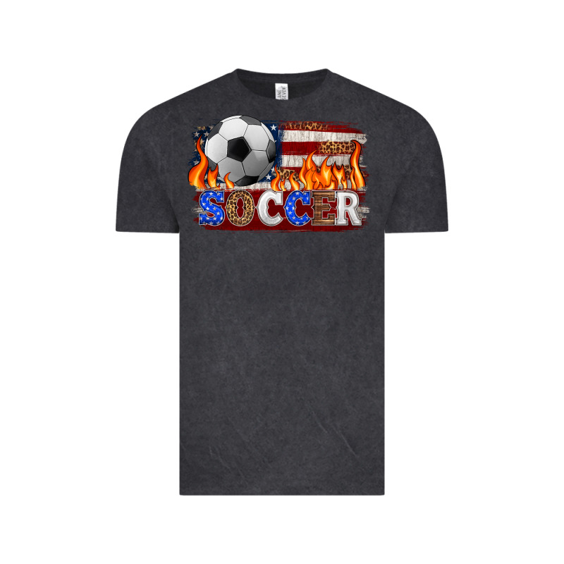 Western American Flag Soccer Vintage Tee by HRA Design Shop | Teevron