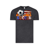 Vintage Black western american flag soccer Vintage Tee - HRA Design Shop
