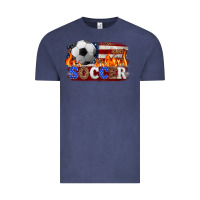 Vintage Denim western american flag soccer Vintage Tee - HRA Design Shop
