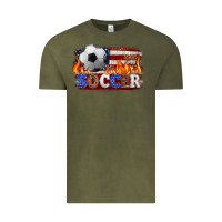 Vintage Olive western american flag soccer Vintage Tee - HRA Design Shop
