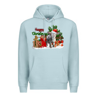 Blue Mist happy christmas southdown baby sheep Premium Hoodie - LillyAllenDesigns