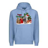 Colony Blue happy christmas southdown baby sheep Premium Hoodie - LillyAllenDesigns