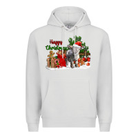 Dove Grey happy christmas southdown baby sheep Premium Hoodie - LillyAllenDesigns