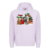 Lilac happy christmas southdown baby sheep Premium Hoodie - LillyAllenDesigns