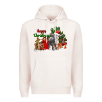 Pale Pink happy christmas southdown baby sheep Premium Hoodie - LillyAllenDesigns