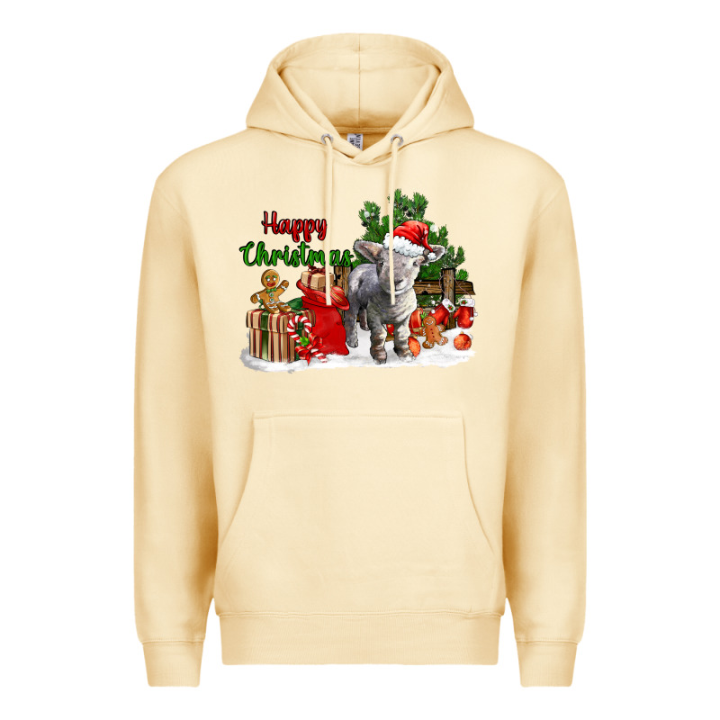 Happy Christmas Southdown Baby Sheep Premium Hoodie by LillyAllenDesigns | Teevron